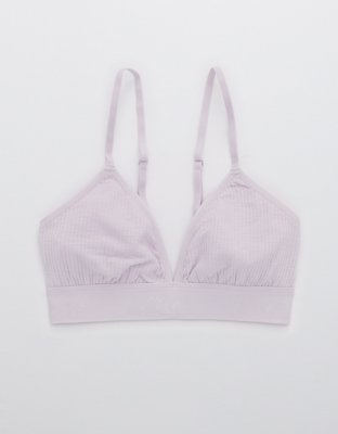 Aerie Ribbed Logo Triangle Bralette