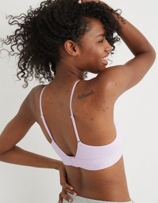 Aerie Ribbed Logo Triangle Bralette