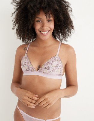 Buy Aerie Velvet Stripe Triangle Bralette online