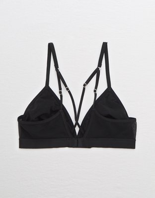 Aerie Velvet Animal Lace Triangle Bralette