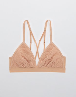 Aerie Velvet Animal Lace Triangle Bralette