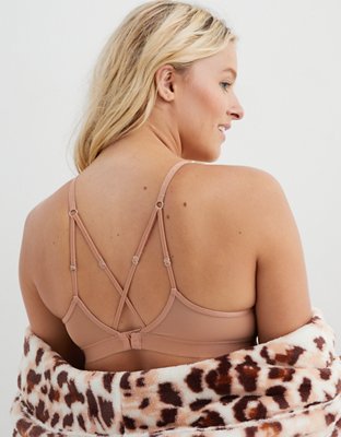 Aerie Velvet Animal Lace Triangle Bralette