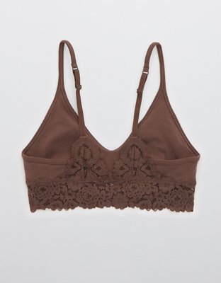 Aerie Ribbed Lace Scoop Bralette