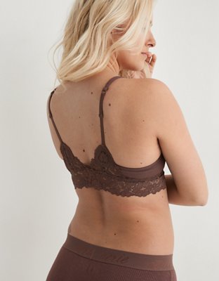 Aerie Ribbed Lace Scoop Bralette