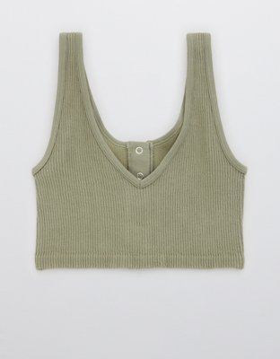 Aerie Seamless Snap Front Longline Bralette