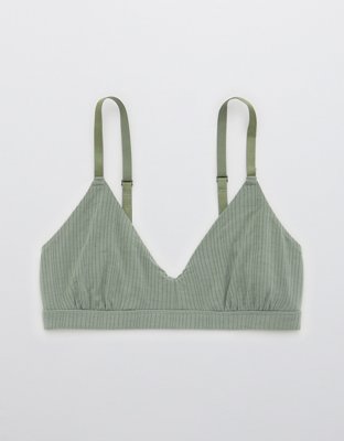 Бралетт, треугольные чашки, модал, в рубчик — Aerie — фото 3