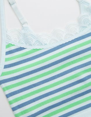 Aerie Seamless Lace Trim Longline Bralette