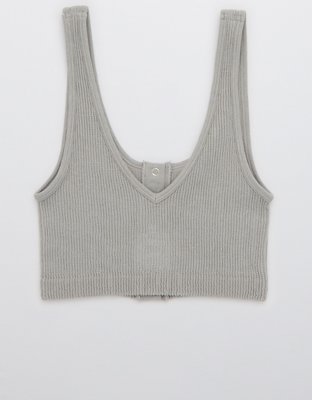 Aerie Seamless Snap Front Longline Bralette