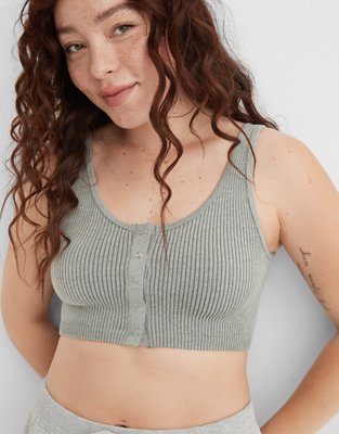 Aerie Seamless Snap Front Longline Bralette