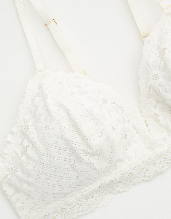 Aerie Pointelle Lace Triangle Bralette
