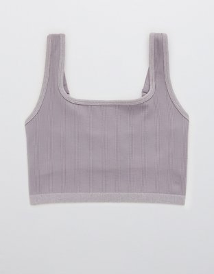 Aerie Seamless Heather Square Neck Longline Bralette