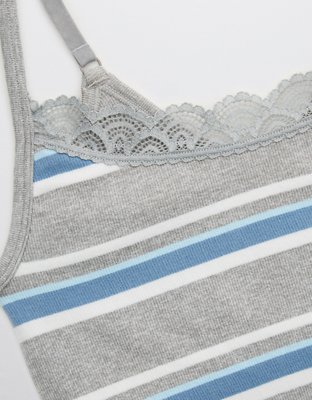 Aerie Seamless Lace Trim Longline Bralette