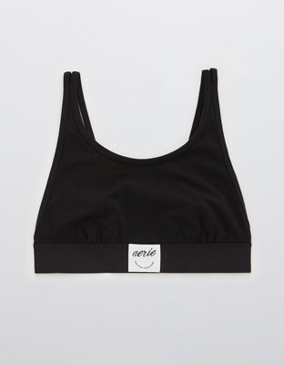 Aerie Cotton High Neck Longline Bralette