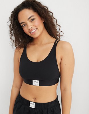 Aerie Cotton High Neck Longline Bralette