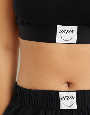 Aerie Cotton High Neck Longline Bralette