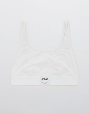 Aerie Cotton High Neck Longline Bralette