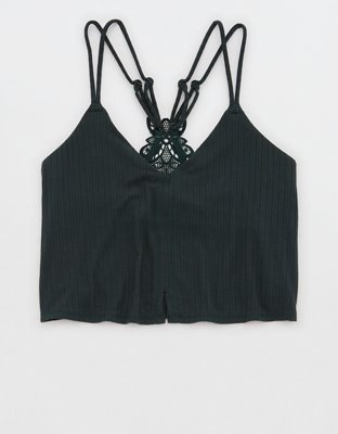 Aerie Ribbed Crop Top Bralette