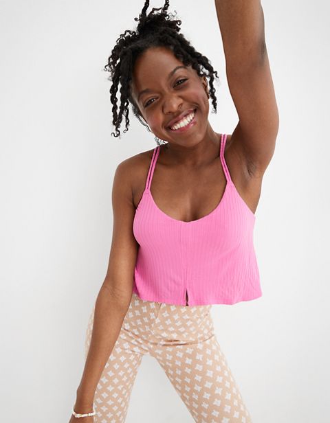 Бралетт Crop, в рубчик — Aerie