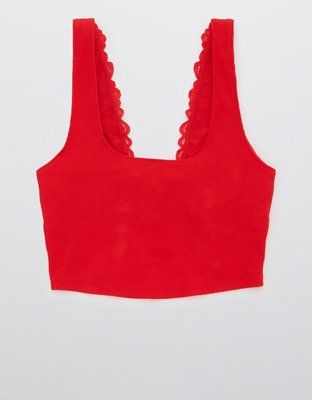 Бралетт Holiday Best Longline, кружево, вафельная ткань — Aerie — фото 3