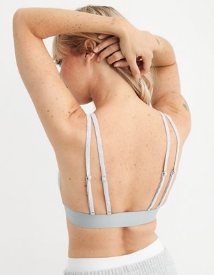 Aerie Cotton High Neck Longline Bralette