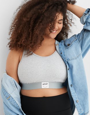 Aerie Cotton High Neck Longline Bralette