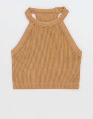 Shop Aerie Seamless High Neck Bra Top online