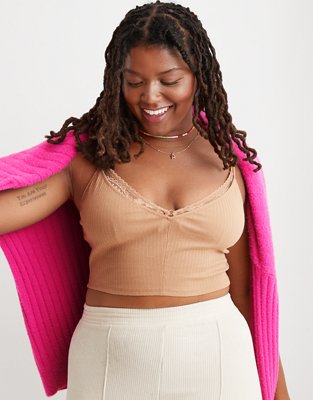 Женские топы Aerie Ribbed Lace Bra Top — фото 3