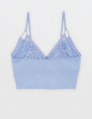 Aerie Ribbed Lace Bra Top