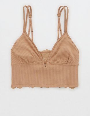 Женские топы Aerie Ribbed Poppy Lace Bra Top — фото 3