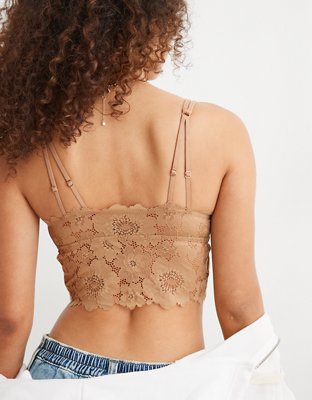 Aerie Ribbed Poppy Lace Bra Top