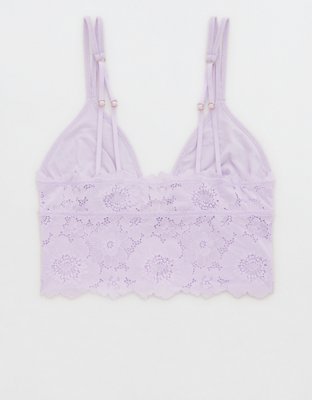 Aerie Ribbed Poppy Lace Bra Top