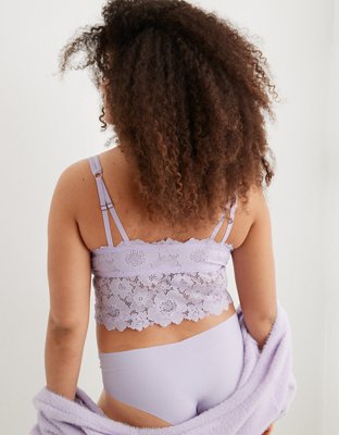 Aerie Ribbed Poppy Lace Bra Top