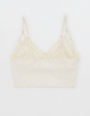 Aerie Ribbed Lace Bra Top