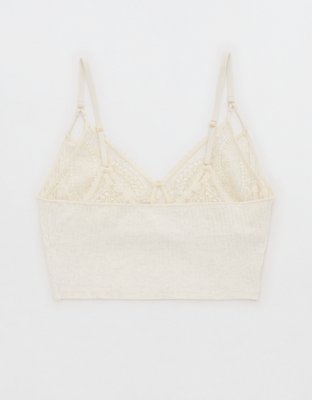 Aerie Ribbed Lace Bra Top