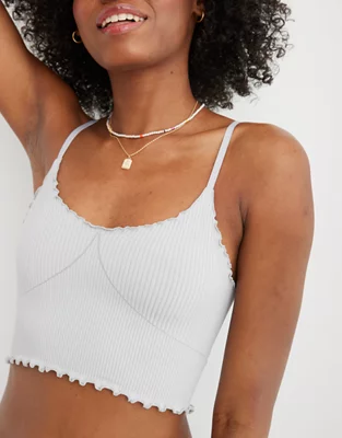 Aerie Seamless Rib Corset Bra Top