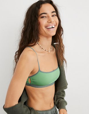Aerie Bralette de microfibra con calado