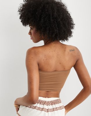 Aerie Seamless Ruched Halter Bralette