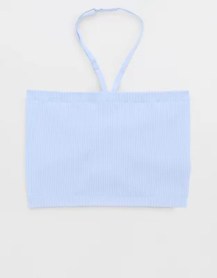 Aerie Seamless Ruched Halter Bralette