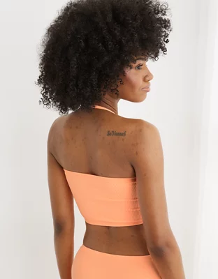Aerie Seamless Ruched Halter Bralette