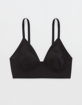 Aerie Small 2 Piece Set, Smoothez Mesh Bodysuit & Poppy Lace Bandeau  Bralette Black - $12 (70% Off Retail) - From Kathryn