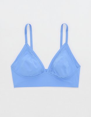 aerie, Intimates & Sleepwear, Aerie Smoothez Sheer Wireless Bralette Blue