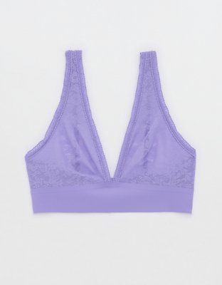 Aerie SMOOTHZ Bra-ish Bralette Purple Size M - $26 (42% Off