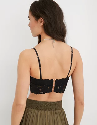 Aerie Beach Daze Lace Ribbed Bra Top