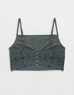 Aerie Beach Daze Lace Ribbed Bra Top