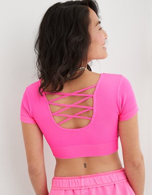 Aerie Seamless Cap Sleeve Bra Top