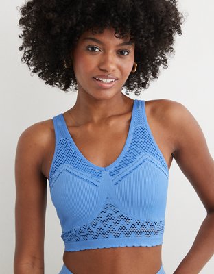 American Eagle Superchill Seamless Ribbed Bra Top - 2694_3777_158