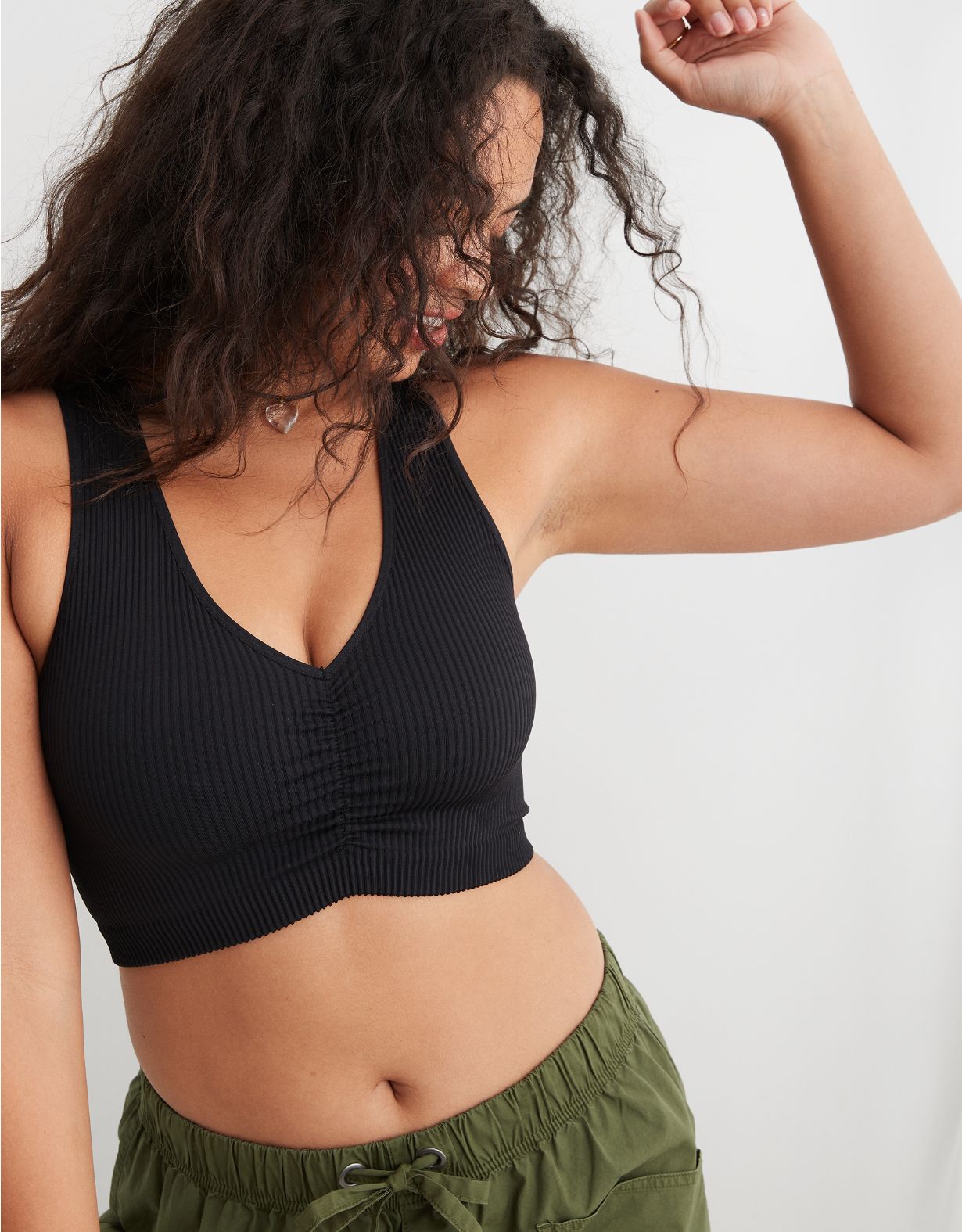 Superchill Seamless Ruched Bra Top