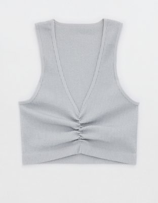 Женские топы Aerie Superchill Seamless Ruched Bra Top — фото 3