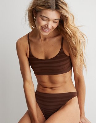 Aerie Tan Brown Lace Racerback Double Layer Wireless Slip On Pull On Bralette  XL - $14 - From Eileen
