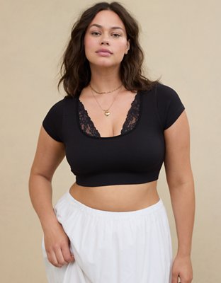 Superchill Seamless Lace Cap Sleeve Bra Top